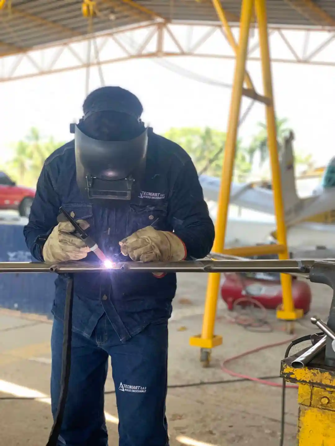 Montaje tecnico en acero inoxidable